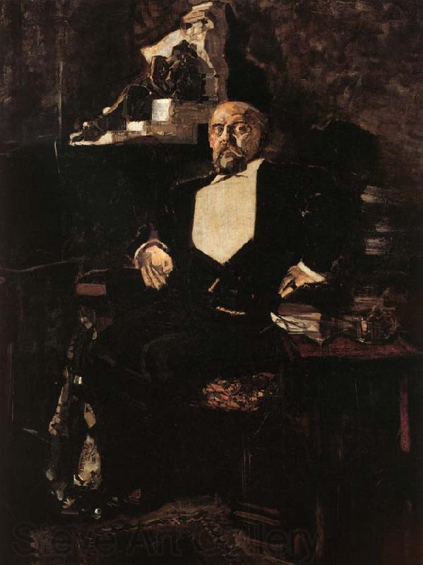 Mikhail Vrubel Portrait of Savva Mamontov Germany oil painting art
